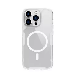   NILLKIN NATURE PRO MAGNETIC műanyag telefonvédő (közepesen ütésálló, légpárnás sarok, Magsafe rögzítés) ÁTLÁTSZÓ Apple iPhone 15 Pro