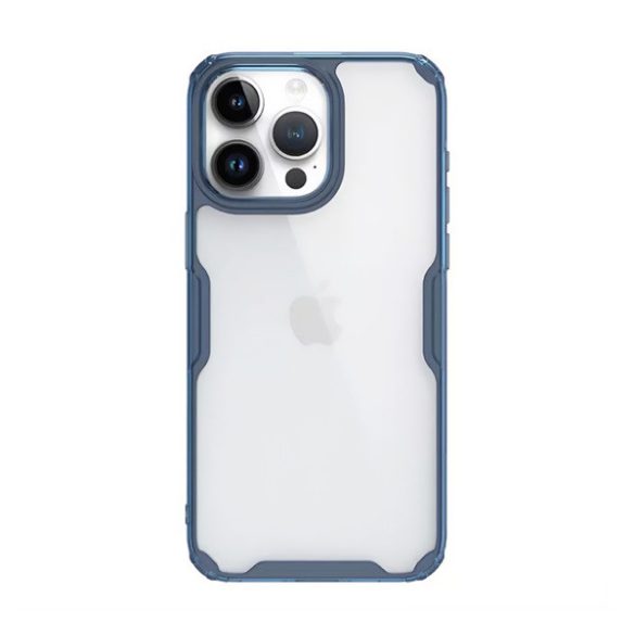 NILLKIN NATURE PRO műanyag telefonvédő (szilikon keret, közepesen ütésálló, légpárnás sarok) SÖTÉTKÉK Apple iPhone 15 Pro Max