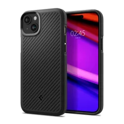   SPIGEN CORE ARMOR szilikon telefonvédő (közepesen ütésálló, kamera védelem, csíkos minta) FEKETE Apple iPhone 15