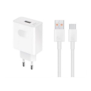 HONOR SuperCharger hálózati töltő USB aljzat (66W, gyorstöltő + Type-C kábel) FEHÉR 