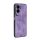 Műanyag telefonvédő (szilikon keret, bőr hatású hátlap, 3D rombusz minta, prémium) LILA Honor 90 Lite 5G