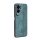Műanyag telefonvédő (szilikon keret, bőr hatású hátlap, 3D rombusz minta, prémium) ZÖLD Honor 90 Lite 5G