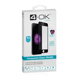   4-OK képernyővédő üveg (3D full glue, íves, teljes felületén tapad, tok barát, karcálló, 9H) FEKETE Apple iPhone 15 Plus