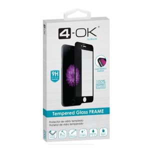 4-OK képernyővédő üveg (3D full glue, íves, teljes felületén tapad, tok barát, karcálló, 9H) FEKETE Apple iPhone 15 Pro