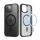 ESR CH HALOLOCK szilikon telefonvédő (közepesen ütésálló, légpárnás sarok, MagSafe kompatibilis) FEKETE Apple iPhone 15
