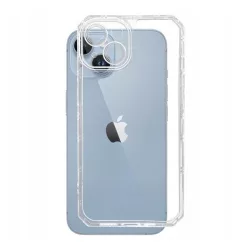   Szilikon telefonvédő (közepesen ütésálló, légpárnás keret) ÁTLÁTSZÓ Apple iPhone 15