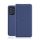 Tok álló, bőr hatású (FLIP, szilikon belső, oldalra nyíló, asztali tartó, kártyazseb) SÖTÉTKÉK Samsung Galaxy A54 5G (SM-A546)