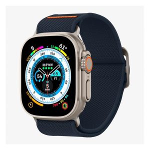 SPIGEN LITE FIT ULTRA pótszíj (egyedi méret, nagy, textil) SÖTÉTKÉK Apple Watch Series 1 42mm, Apple Watch Series 2 42mm, Apple Watch Series 3 42mm, Apple Watch Series 4 44mm, Apple Watch Series 5 44mm, Apple Watch Series 6 44mm, Apple Wa