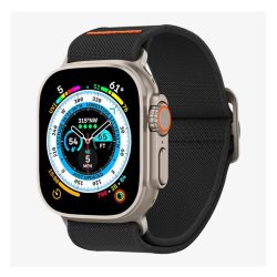   SPIGEN LITE FIT ULTRA pótszíj (egyedi méret, nagy, textil) FEKETE Apple Watch Series 1 42mm, Apple Watch Series 2 42mm, Apple Watch Series 3 42mm, Apple Watch Series 4 44mm, Apple Watch Series 5 44mm, Apple Watch Series 6 44mm, Apple Wa
