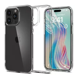   SPIGEN ULTRA HYBRID műanyag telefonvédő (közepesen ütésálló, szilikon légpárnás keret) ÁTLÁTSZÓ Apple iPhone 15 Pro