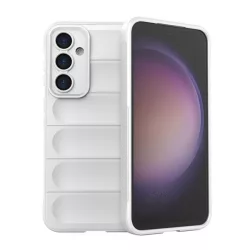  Szilikon telefonvédő (ütésállóság, kameravédő, 3D) FEHÉR Samsung Galaxy S23 FE (SM-S711)