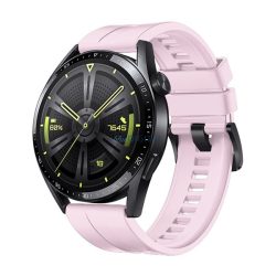   Pótszíj (univerzális, 22 mm, szilikon, állítható, fekete csat) RÓZSASZÍN