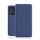 Tok álló, bőr hatású (FLIP, szilikon belső, oldalra nyíló, asztali tartó funkció, bankkártya tartó) SÖTÉTKÉK Xiaomi Redmi 12