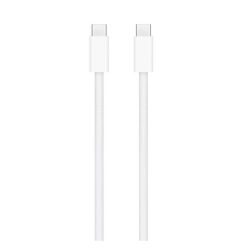   APPLE adatkábel (Type-C - Type-C, 240W, PD gyorstöltő, 200cm, szőtt borítás) FEHÉR 