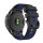 Pótszíj (egyedi méret, 20mm, szilikon, fekete csat, QuickFit csatlakozás) FEKETE/SÖTÉTKÉK Garmin Fenix 6S, Garmin Epix Pro (Gen2) 42mm, Garmin Fenix 5S, Garmin Fenix 5S Plus, Garmin Fenix 6S Pro, Garmin Fenix 6S Pro Solar, Garmin Fenix 6S Sapphire, G