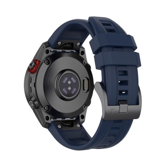 Pótszíj (egyedi méret, 20mm, szilikon, QuickFit csatlakozás) SÖTÉTKÉK Garmin Epix Pro (Gen2) 42mm, Garmin Fenix 5S, Garmin Fenix 5S Plus, Garmin Fenix 6S, Garmin Fenix 6S Pro, Garmin Fenix 6S Pro Solar, Garmin Fenix 6S Sapphire, Garmin Feni