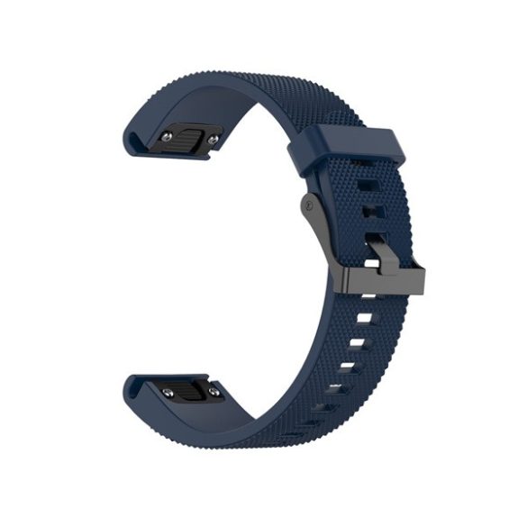 Pótszíj (egyedi méret, 20mm, szilikon, rombusz, QuickFit csatlakozás) SÖTÉTKÉK Garmin Epix Pro (Gen2) 42mm, Garmin Fenix 5S, Garmin Fenix 5S Plus, Garmin Fenix 6S, Garmin Fenix 6S Pro, Garmin Fenix 6S Pro Solar, Garmin Fenix 6S Sapphire, Garmin Feni