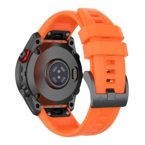 Pótszíj (egyedi méret, 22mm, szilikon, QuickFit csatlakozás) NARANCSSÁRGA Garmin Fenix 7, Garmin Fenix 6, Garmin Fenix 5, Garmin Epix (Gen2), Garmin Fenix 3, Garmin Fenix 3 HR, Garmin Fenix 6 Pro, Garmin Fenix 6 Pro Solar, Garmin Fenix 6 Sapphi