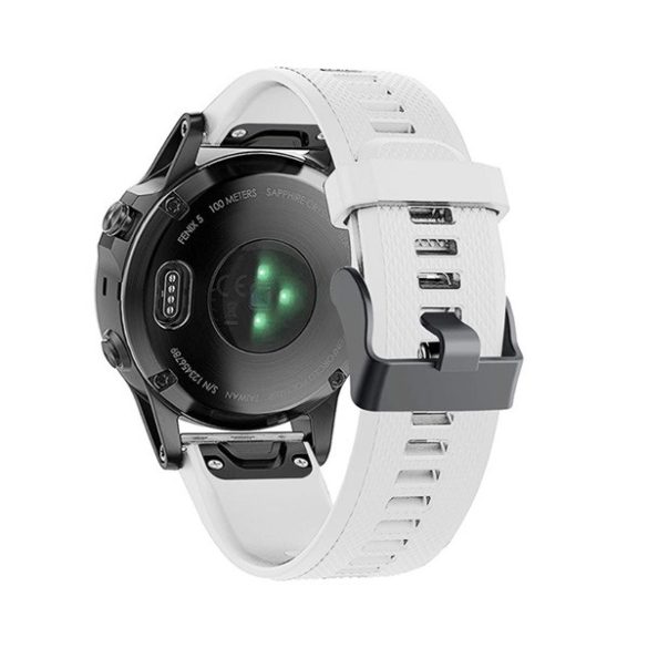 Pótszíj (egyedi méret, 22mm, szilikon, rombusz, QuickFit csatlakozás) FEHÉR Garmin Epix (Gen2), Garmin Fenix 3, Garmin Fenix 3 HR, Garmin Fenix 5, Garmin Fenix 6, Garmin Fenix 6 Pro, Garmin Fenix 6 Pro Solar, Garmin Fenix 6 Sapphire, Garmin Fenix