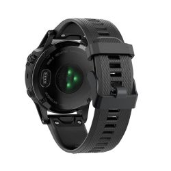   Pótszíj (egyedi méret, 22mm, szilikon, rombusz, QuickFit csatlakozás) FEKETE Garmin Epix (Gen2), Garmin Fenix 3, Garmin Fenix 3 HR, Garmin Fenix 5, Garmin Fenix 6, Garmin Fenix 6 Pro, Garmin Fenix 6 Pro Solar, Garmin Fenix 6 Sapphire, Garmin Fenix