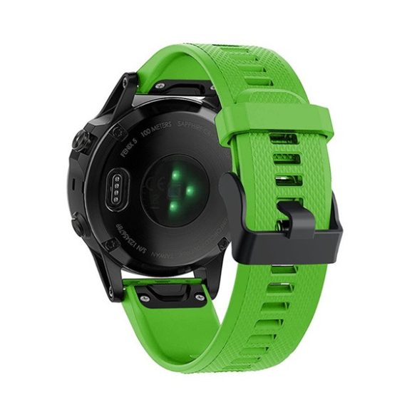 Pótszíj (egyedi méret, 22mm, szilikon, rombusz, QuickFit csatlakozás) VILÁGOSZÖLD Garmin Epix (Gen2), Garmin Fenix 3, Garmin Fenix 3 HR, Garmin Fenix 5, Garmin Fenix 6, Garmin Fenix 6 Pro, Garmin Fenix 6 Pro Solar, Garmin Fenix 6 Sapphire, Garmin Fen