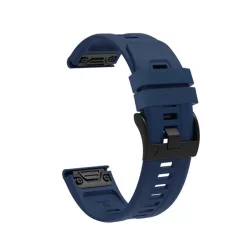   Pótszíj (egyedi méret, 26mm, szilikon, QuickFit csatlakozás) SÖTÉTKÉK Garmin Epix Pro (Gen2) 51mm, Garmin Fenix 5X, Garmin Fenix 6X, Garmin Fenix 6X Pro, Garmin Fenix 6X Pro Sapphire, Garmin Fenix 6X Pro Solar, Garmin Fenix 7X, Garmin Fenix