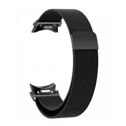   Pótszíj (egyedi méret, fém, milánói szíj, mágneses) FEKETE Samsung Galaxy Watch 6 eSIM 44mm (SM-R945), Galaxy Watch 6 eSIM 40mm (SM-R935), Galaxy Watch 6 Classic 47mm (SM-R960)