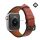 Pótszíj (egyedi méret, valódi bőr, lyukacsos, állítható) BORDÓ Apple Watch Series 9 45mm, Watch Series 3 42mm, Watch Series 2 42mm