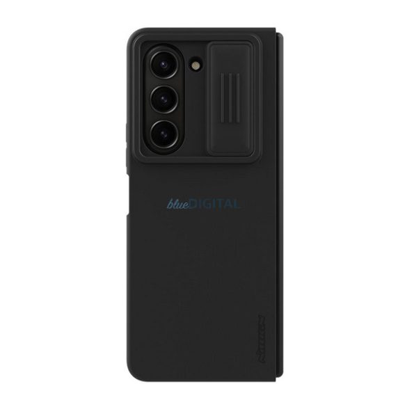 NILLKIN CAMSHIELD SILKY szilikon telefonvédő (matt, mikrofiber plüss belső, kamera védelem, környezetbarát) FEKETE Samsung Galaxy Z Fold5 5G (SM-F946)