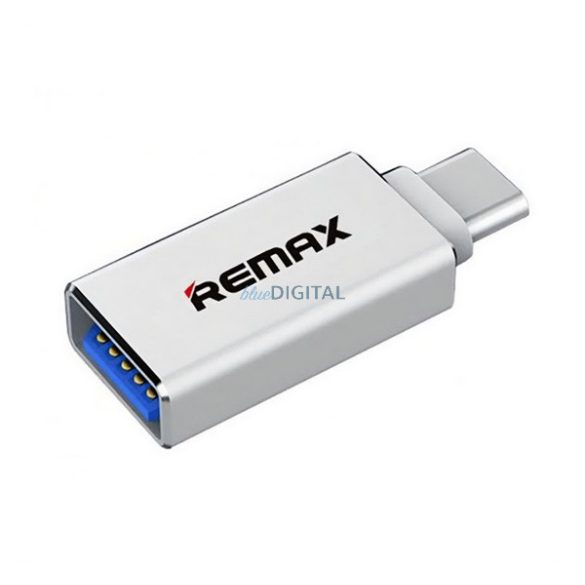 REMAX adapter (USB aljzat - Type-C, adatátvitel és töltés) EZÜST