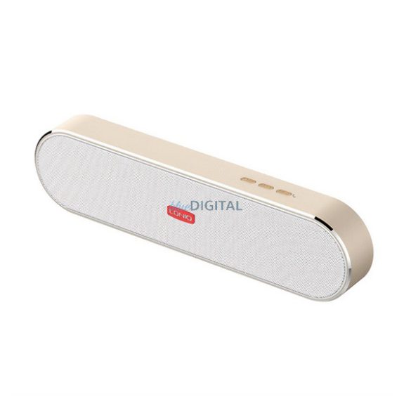 LDNIO BTS15 bluetooth hordozható hangszóró (v5.0, 5W, 2000mAh belső akku, AUX kimenet, microSD) ARANY