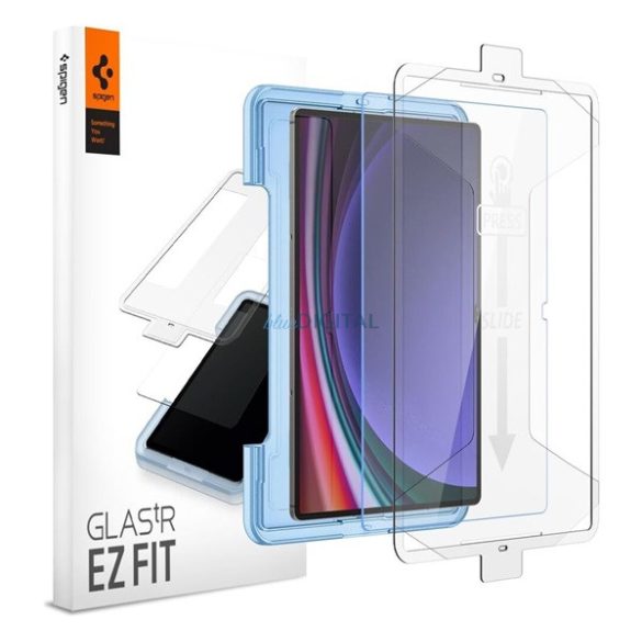 SPIGEN EZ FIT HD képernyővédő üveg (2.5D, tokbarát, ultravékony, 0.2mm, 9H + segédkeret) ÁTLÁTSZÓ Samsung Galaxy Tab S9 Ultra LTE (SM-X916), Galaxy Tab S9 Ultra WIFI (SM-X910)