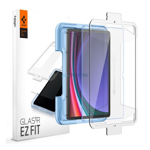 SPIGEN EZ FIT HD képernyővédő üveg (2.5D, tokbarát, ultravékony, 0.2mm, 9H + segédkeret) ÁTLÁTSZÓ Samsung Galaxy Tab S9 Plus LTE (SM-X816), Galaxy Tab S9 Plus WIFI (SM-X810)