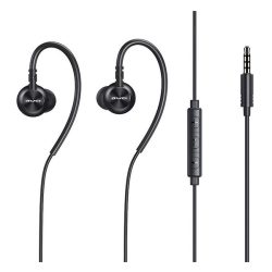  AWEI L3 fülhallgató SZTEREO (3.5mm jack, mikrofon, felvevő gomb, hangerőszabályzó) FEKETE