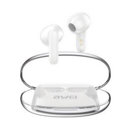   AWEI T85 bluetooth fülhallgató SZTEREO (v5.3, TWS, mikrofon, zajszűrő + töltőtok) FEHÉR