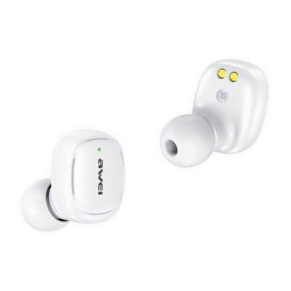 AWEI T13 PRO bluetooth fülhallgató SZTEREO (v5.1, TWS, vízálló, extra mini + töltőtok) FEHÉR