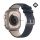 DUX DUCIS YS pótszíj (egyedi méret, valódi bőr, állítható) SÖTÉTKÉK Apple Watch Series 9 41mm, Watch Series 8 41mm, Watch Series 7 41mm