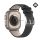 DUX DUCIS YS pótszíj (egyedi méret, valódi bőr, állítható) FEKETE Apple Watch Series 9 41mm, Watch Series 8 41mm, Watch Series 7 41mm