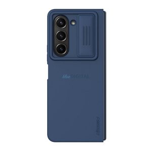 NILLKIN CAMSHIELD SILKY szilikon telefonvédő (matt, mikrofiber plüss belső, kamera védelem, környezetbarát) SÖTÉTKÉK Samsung Galaxy Z Fold5 5G (SM-F946)