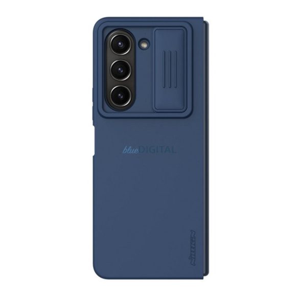 NILLKIN CAMSHIELD SILKY szilikon telefonvédő (matt, mikrofiber plüss belső, kamera védelem, környezetbarát) SÖTÉTKÉK Samsung Galaxy Z Fold5 5G (SM-F946)