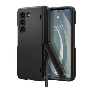 SPIGEN TOUGH ARMOR műanyag telefonvédő (szilikon keret, közepesen ütésálló, kitámasztó) FEKETE Samsung Galaxy Z Fold5 5G (SM-F946)