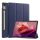 Tok álló, bőr hatású (aktív FLIP, oldalra nyíló, TRIFOLD asztali tartó funkció, érintőceruza tartó) SÖTÉTKÉK Lenovo Tab P12 (TB370)