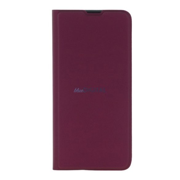 Tok álló, bőr hatású (FLIP, szilikon belső, oldalra nyíló, asztali tartó, kártyazseb) BURGUNDY Samsung Galaxy S23 FE (SM-S711)
