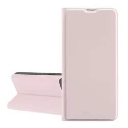   Tok álló, bőr hatású (FLIP, szilikon belső, oldalra nyíló, asztali tartó, kártyazseb) RÓZSASZÍN Samsung Galaxy S23 FE (SM-S711)
