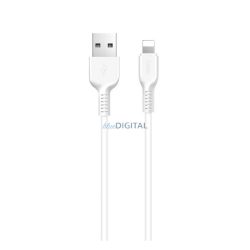   HOCO X13 adatkábel (USB - lightning, 100cm, törésgátló) FEHÉR