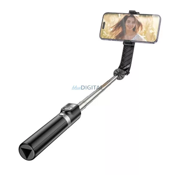 HOCO K20 szelfibot (univerzális, tripod állvány, állítható, bluetooth távkioldó, 98cm, 4.5-7.0" méret) FEKETE