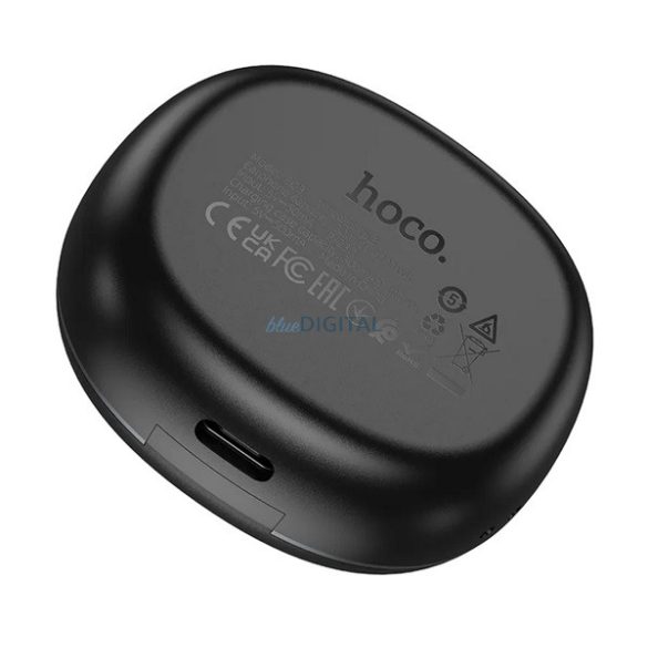 HOCO EQ3 bluetooth fülhallgató SZTEREO (v5.3, TWS, mikrofon + töltőtok) FEKETE