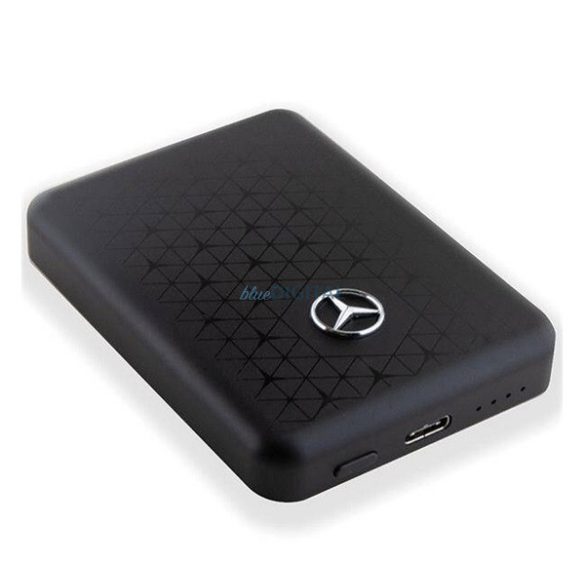 MERCEDES-BENZ vésztöltő Type-C aljzat (5000mAh, 15W, MagSafe) FEKETE