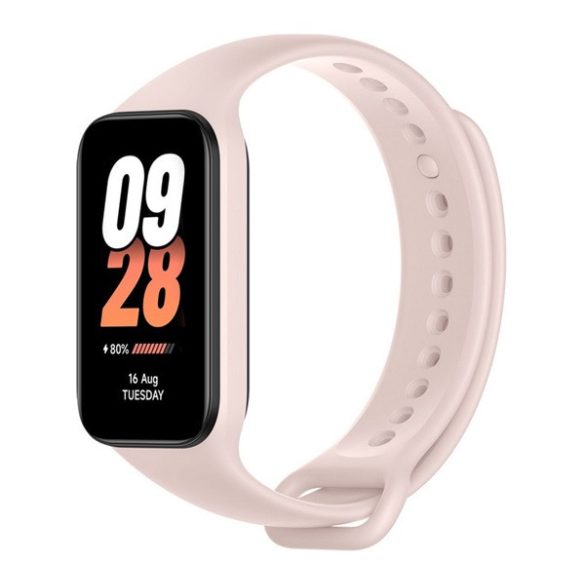 XIAOMI Smart Band 8 Active bluetooth okoskarkötő (v5.3, aktivitásmérő, alvásmonitor, 50 sport mód, vízálló) RÓZSASZÍN