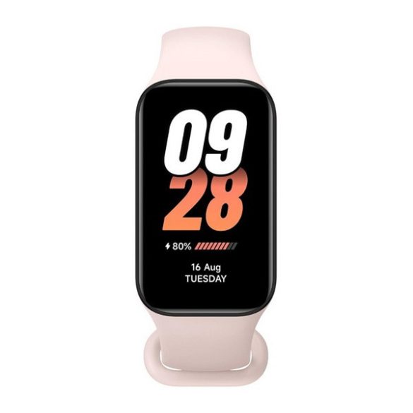 XIAOMI Smart Band 8 Active bluetooth okoskarkötő (v5.3, aktivitásmérő, alvásmonitor, 50 sport mód, vízálló) RÓZSASZÍN